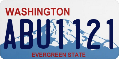 WA license plate ABU1121