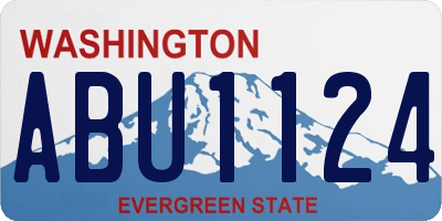 WA license plate ABU1124