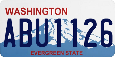 WA license plate ABU1126
