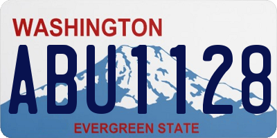 WA license plate ABU1128
