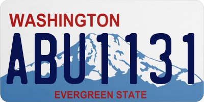 WA license plate ABU1131
