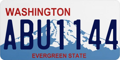 WA license plate ABU1144