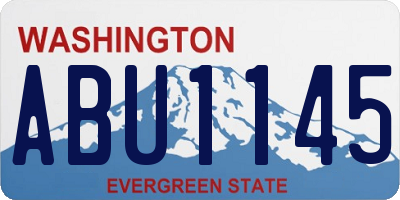 WA license plate ABU1145