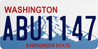 WA license plate ABU1147