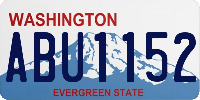 WA license plate ABU1152