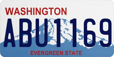 WA license plate ABU1169