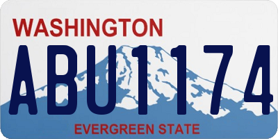 WA license plate ABU1174