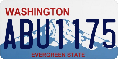 WA license plate ABU1175