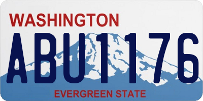 WA license plate ABU1176
