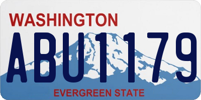 WA license plate ABU1179
