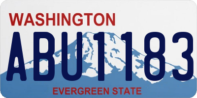 WA license plate ABU1183