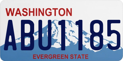 WA license plate ABU1185