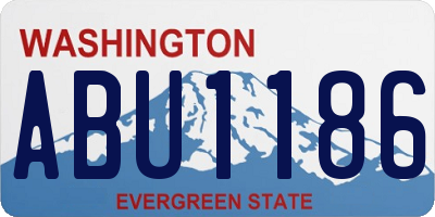 WA license plate ABU1186