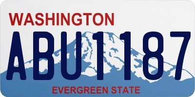 WA license plate ABU1187