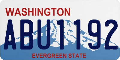 WA license plate ABU1192