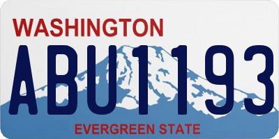 WA license plate ABU1193