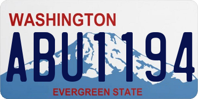 WA license plate ABU1194