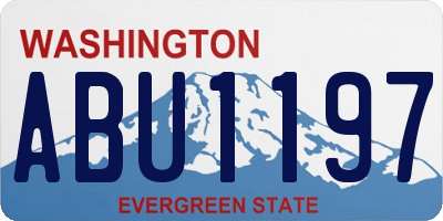 WA license plate ABU1197