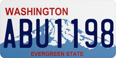 WA license plate ABU1198