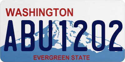 WA license plate ABU1202