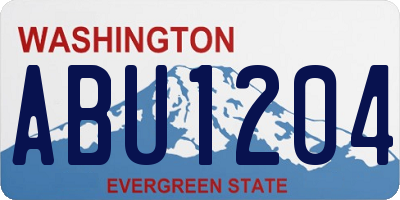 WA license plate ABU1204