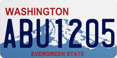 WA license plate ABU1205