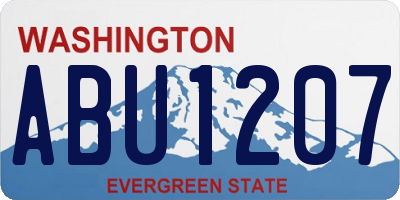 WA license plate ABU1207