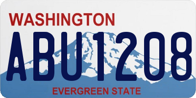 WA license plate ABU1208