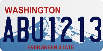 WA license plate ABU1213