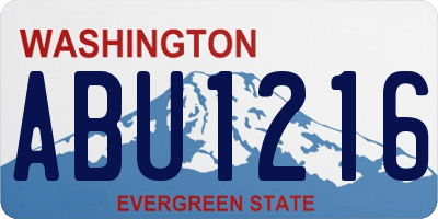 WA license plate ABU1216