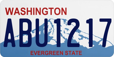 WA license plate ABU1217