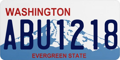 WA license plate ABU1218