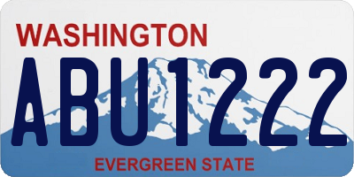WA license plate ABU1222