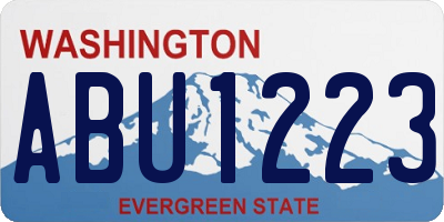 WA license plate ABU1223