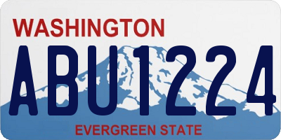 WA license plate ABU1224