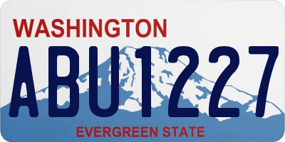 WA license plate ABU1227