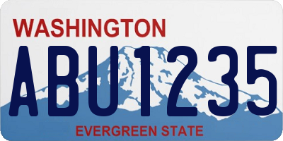 WA license plate ABU1235