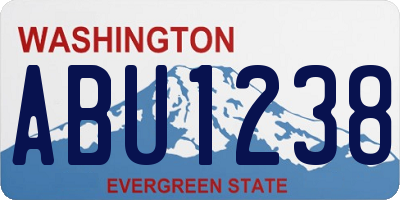 WA license plate ABU1238