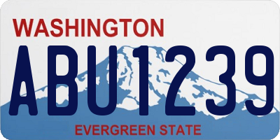 WA license plate ABU1239
