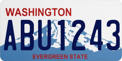 WA license plate ABU1243
