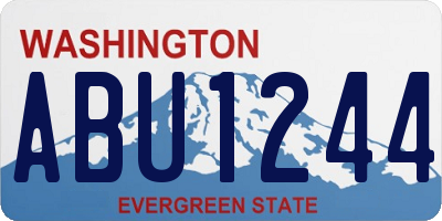 WA license plate ABU1244