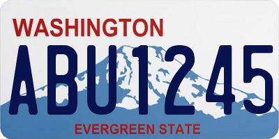 WA license plate ABU1245