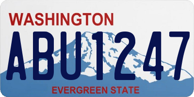 WA license plate ABU1247