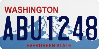 WA license plate ABU1248
