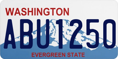 WA license plate ABU1250