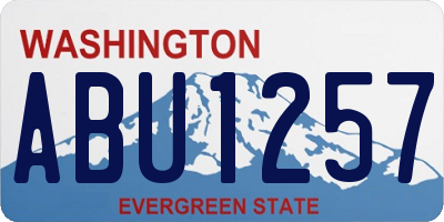 WA license plate ABU1257
