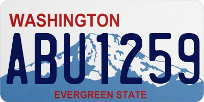 WA license plate ABU1259