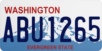 WA license plate ABU1265