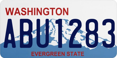WA license plate ABU1283
