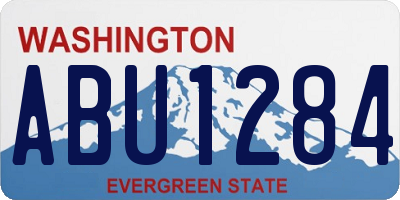 WA license plate ABU1284